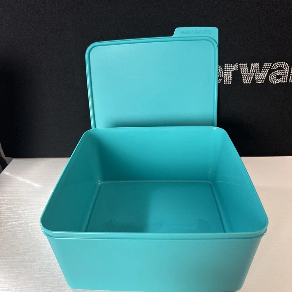 Tupperware Basic Fridge Tab Container 5L / 19 Cup Keep Tabs Teal Blue 5L